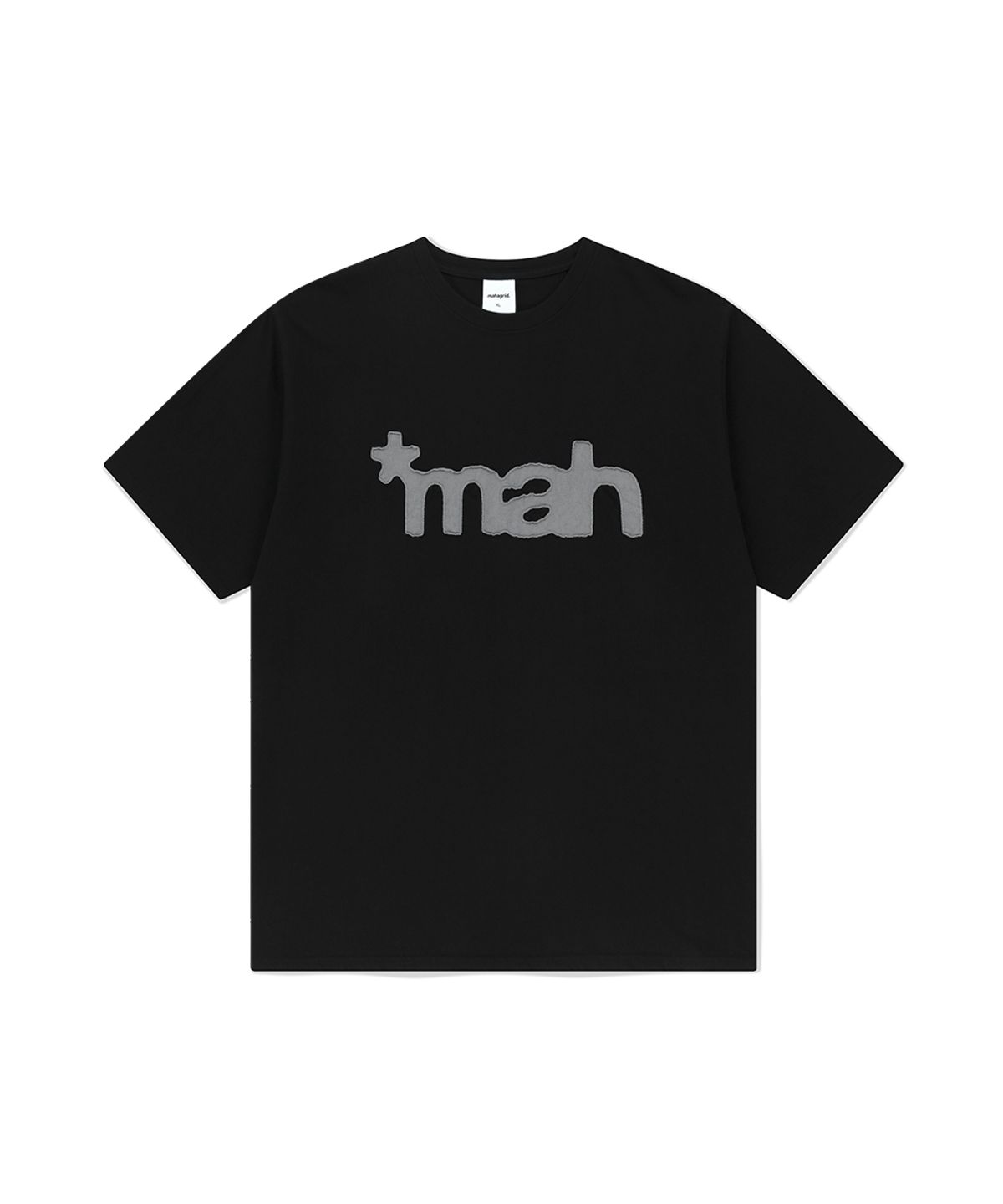 마하그리드(MAHAGRID) mah CUT OFF APPLIQUE TEE BLACK(MG2FMMT523A)