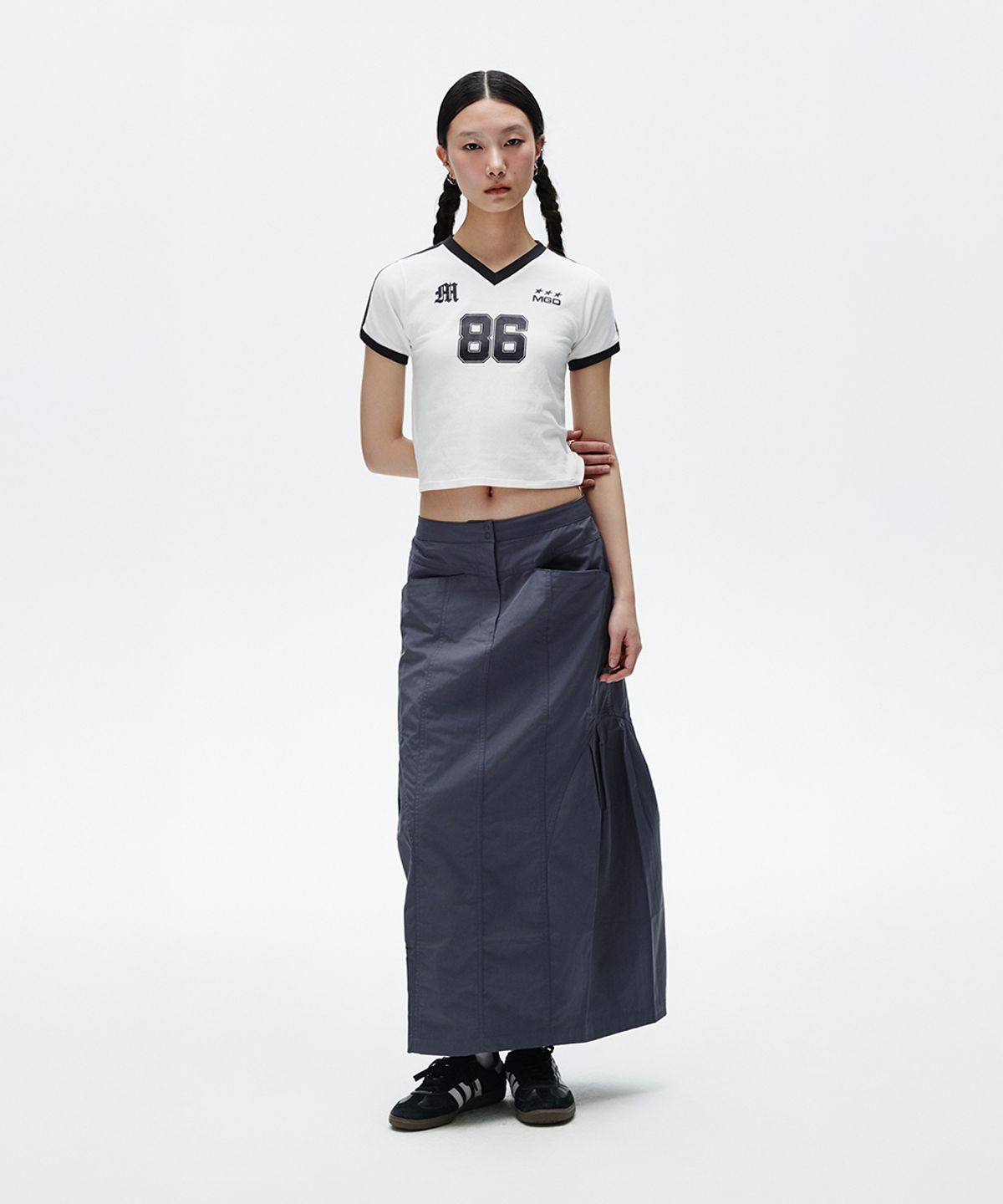 마하그리드(MAHAGRID) FOOTBALL RINGER TEE WHITE(MG2FMFT587A)