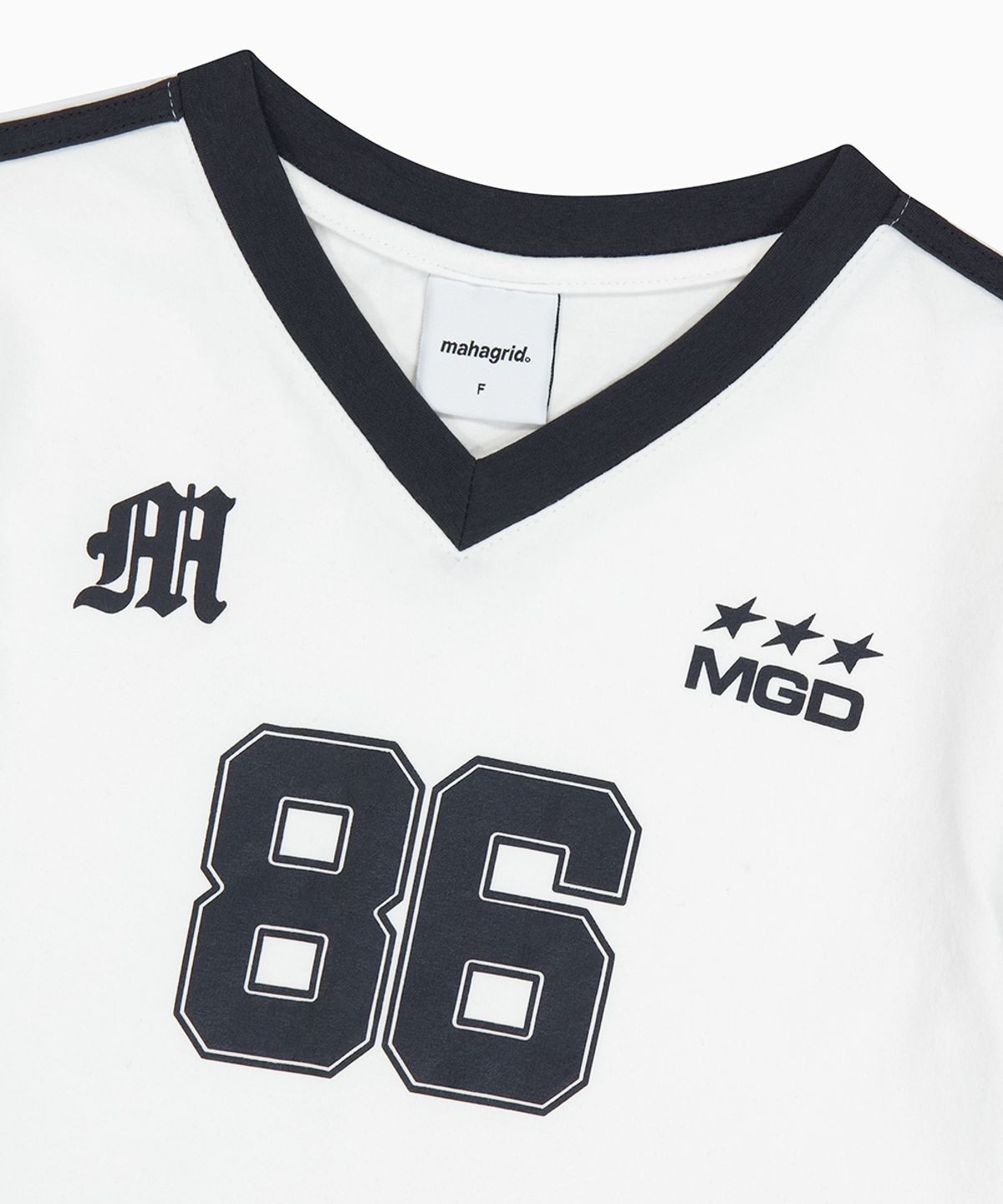 마하그리드(MAHAGRID) FOOTBALL RINGER TEE WHITE(MG2FMFT587A)