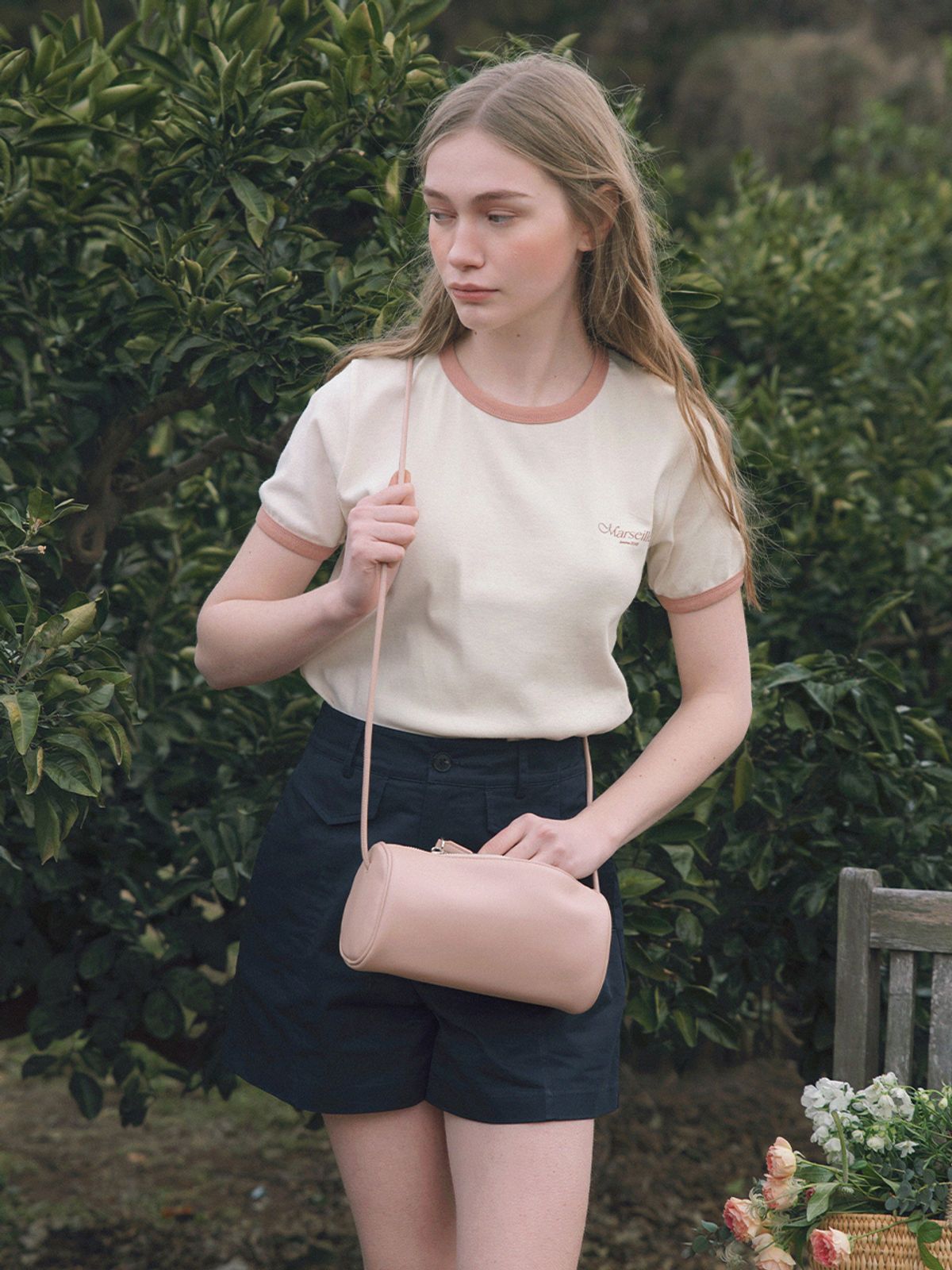 르니나(LENINA) MASHMELLOW long shoulder bag_PINK