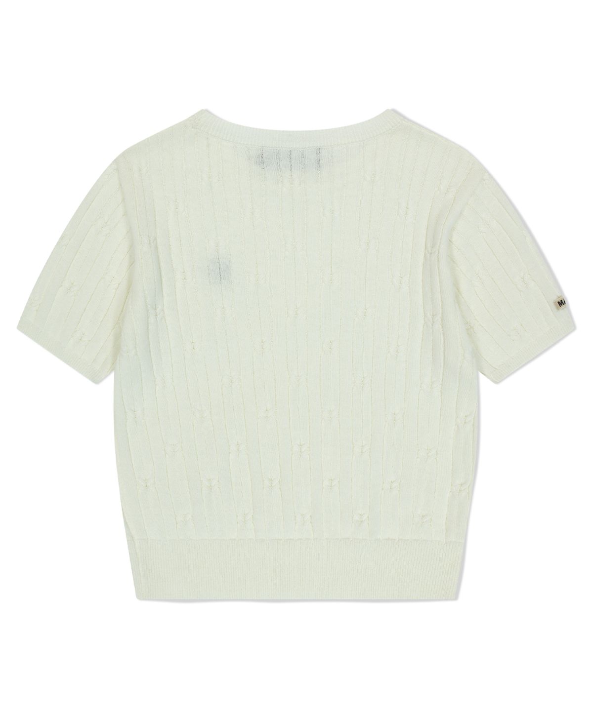 마하그리드(MAHAGRID) CABLE HALF SLEEVE KNIT IVORY(MG2FMFK612A)