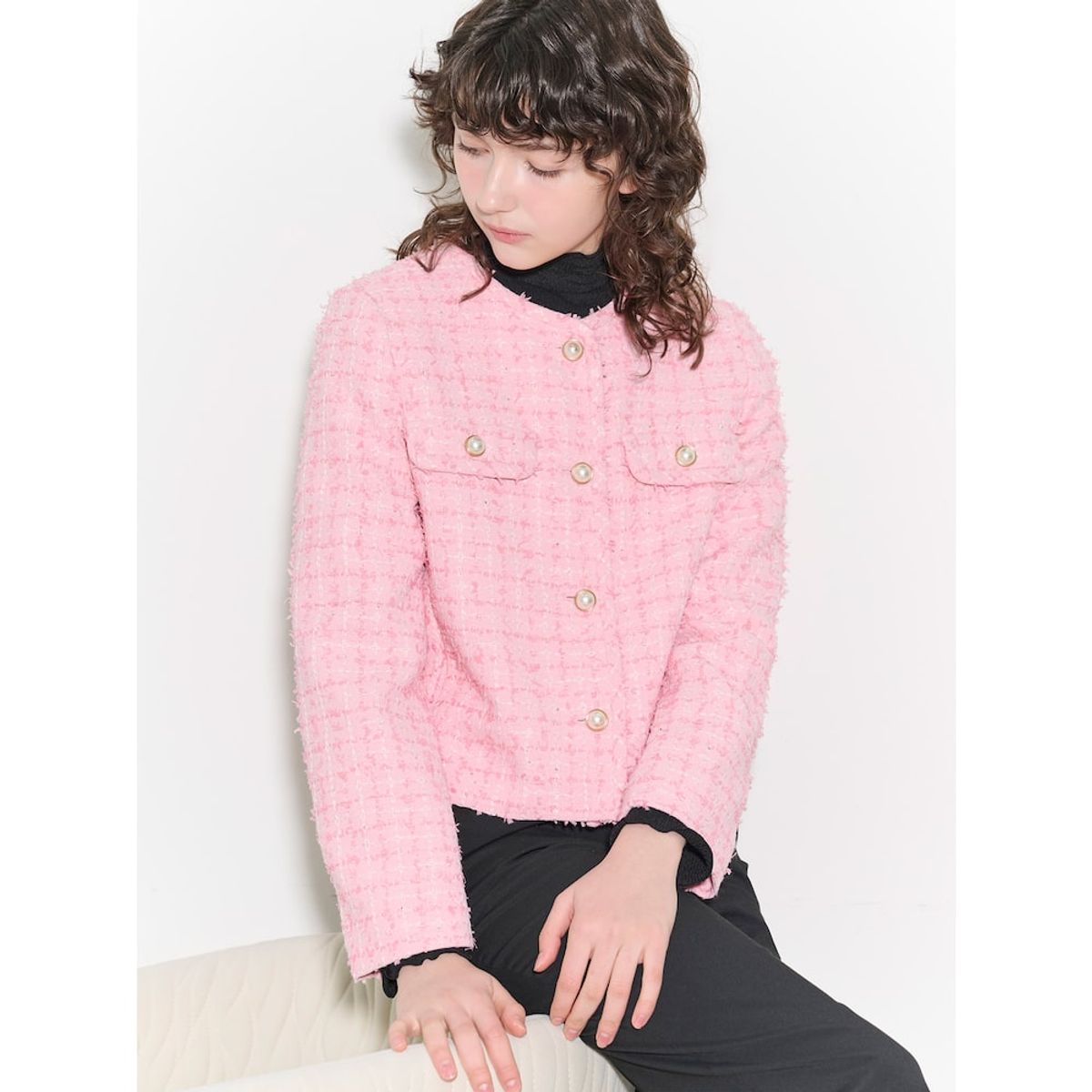 빈폴 레이디스(BEANPOLE LADIES) [B. my] 시그니처 세미 부츠컷 팬츠  블랙 (BF5221N125)