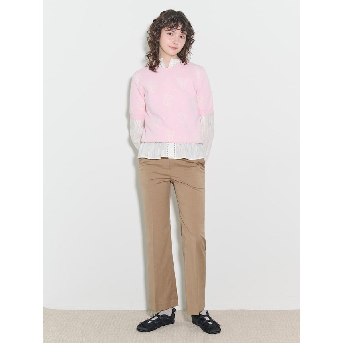 빈폴 레이디스(BEANPOLE LADIES) [B. my] 시그니처 세미 부츠컷 팬츠  카멜 (BF5221N12B)