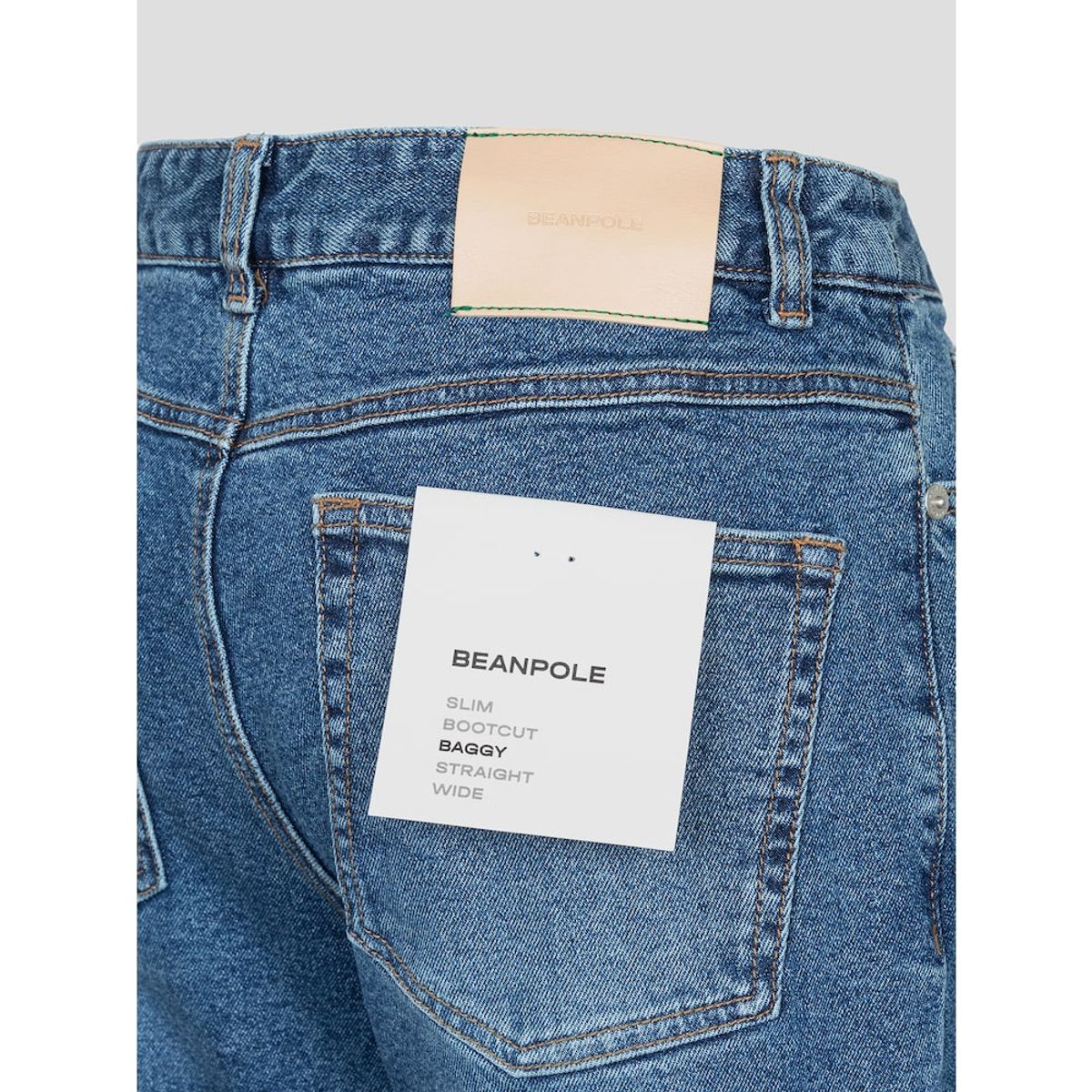 빈폴 레이디스(BEANPOLE LADIES) [Essential] 배기핏 데님 팬츠  블루 (BF5321E02P)