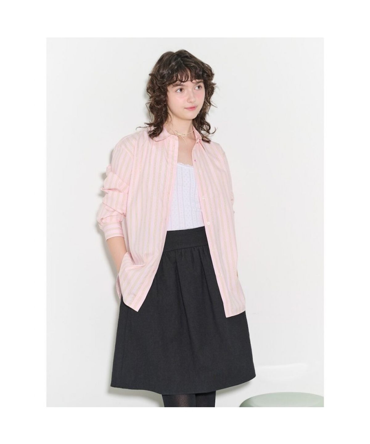 빈폴 레이디스(BEANPOLE LADIES) [B. my] 자카드 풀 스커트  블랙 (BF5227N025)