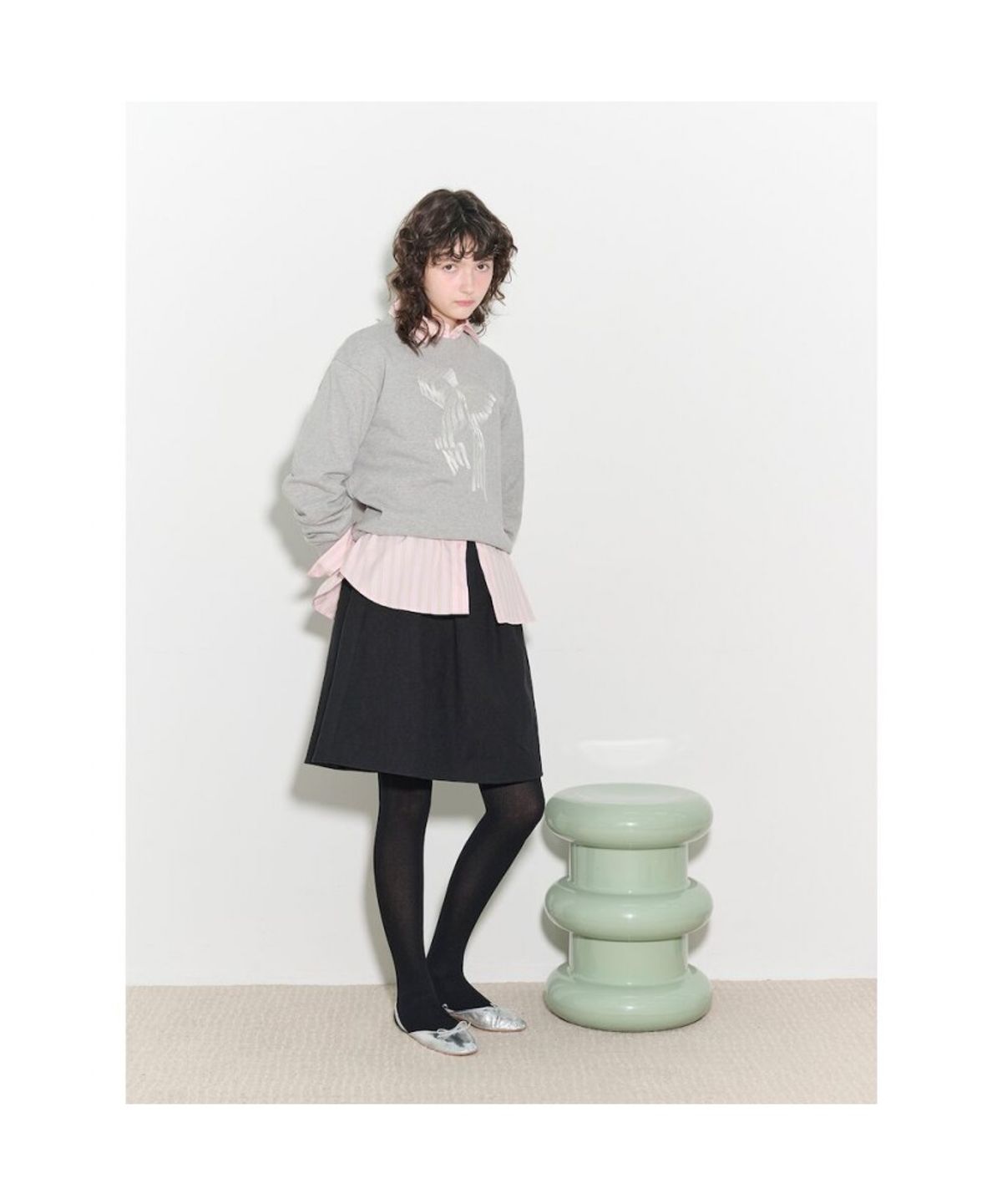 빈폴 레이디스(BEANPOLE LADIES) [B. my] 자카드 풀 스커트  블랙 (BF5227N025)