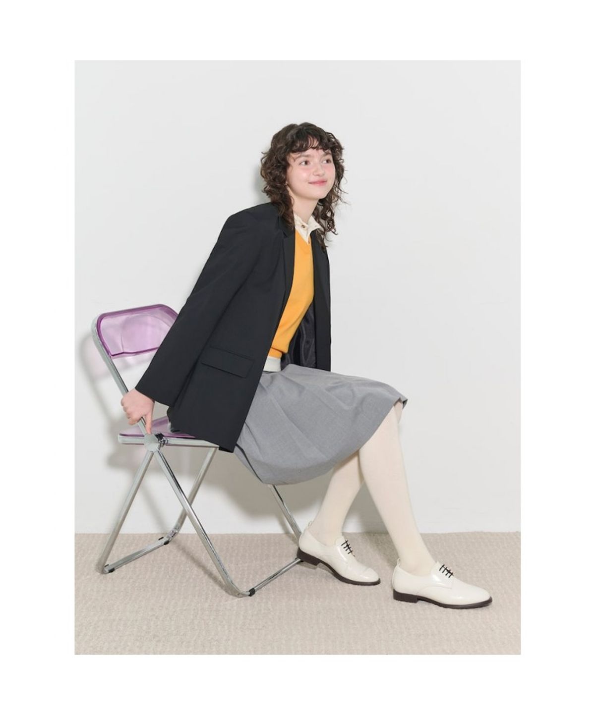 빈폴 레이디스(BEANPOLE LADIES) [B. my] 클래식 플리츠 미니 스커트  애쉬 (BF5227N014)