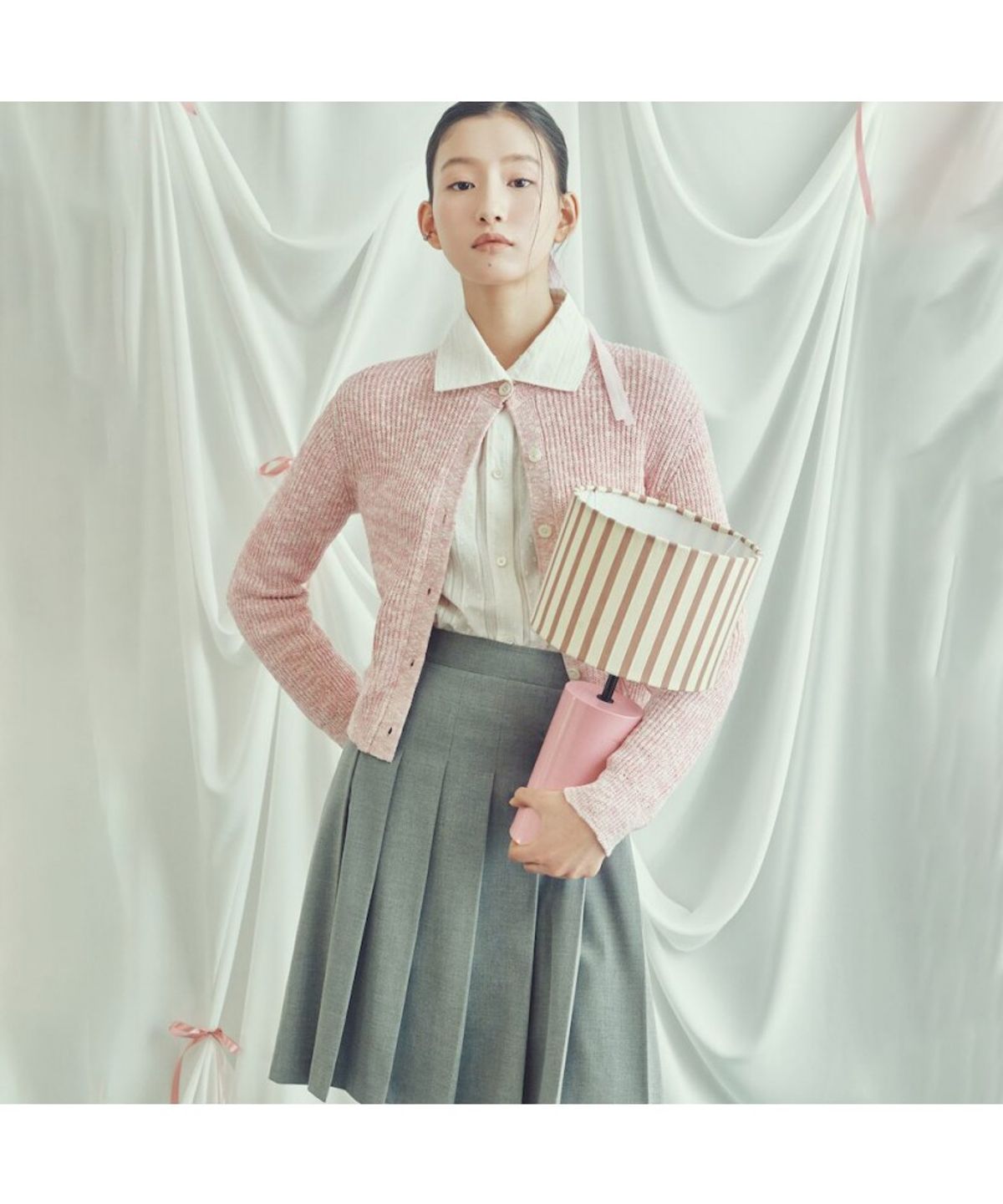 빈폴 레이디스(BEANPOLE LADIES) [B. my] 클래식 플리츠 미니 스커트  애쉬 (BF5227N014)