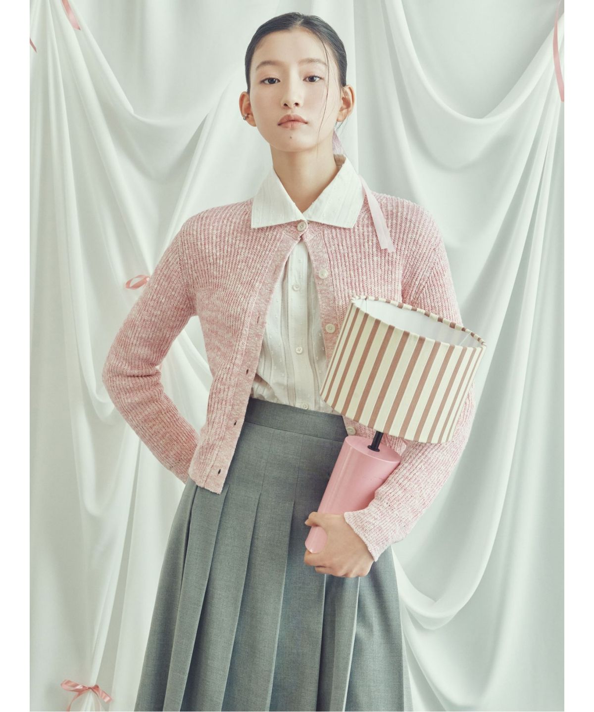 빈폴 레이디스(BEANPOLE LADIES) [B. my] 클래식 플리츠 미니 스커트  애쉬 (BF5227N014)