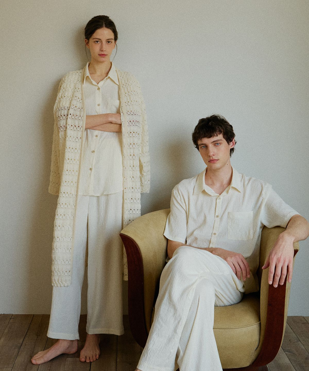 아템포(ATEMPO) FIRST PAJAMA COUPLE SET_ecru