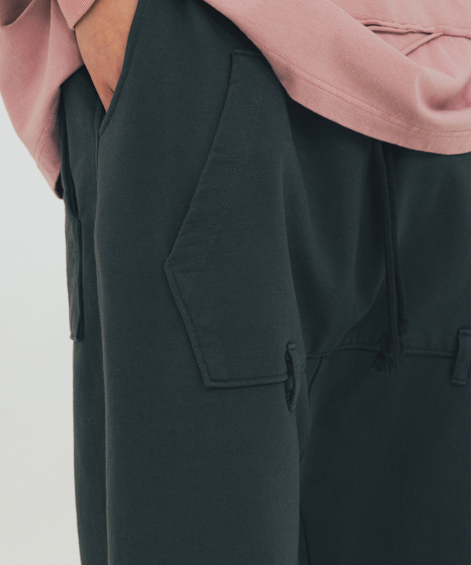 MUSINSA | ANGLAN Kangaroo Baggy Sweat Pants - Charcoal