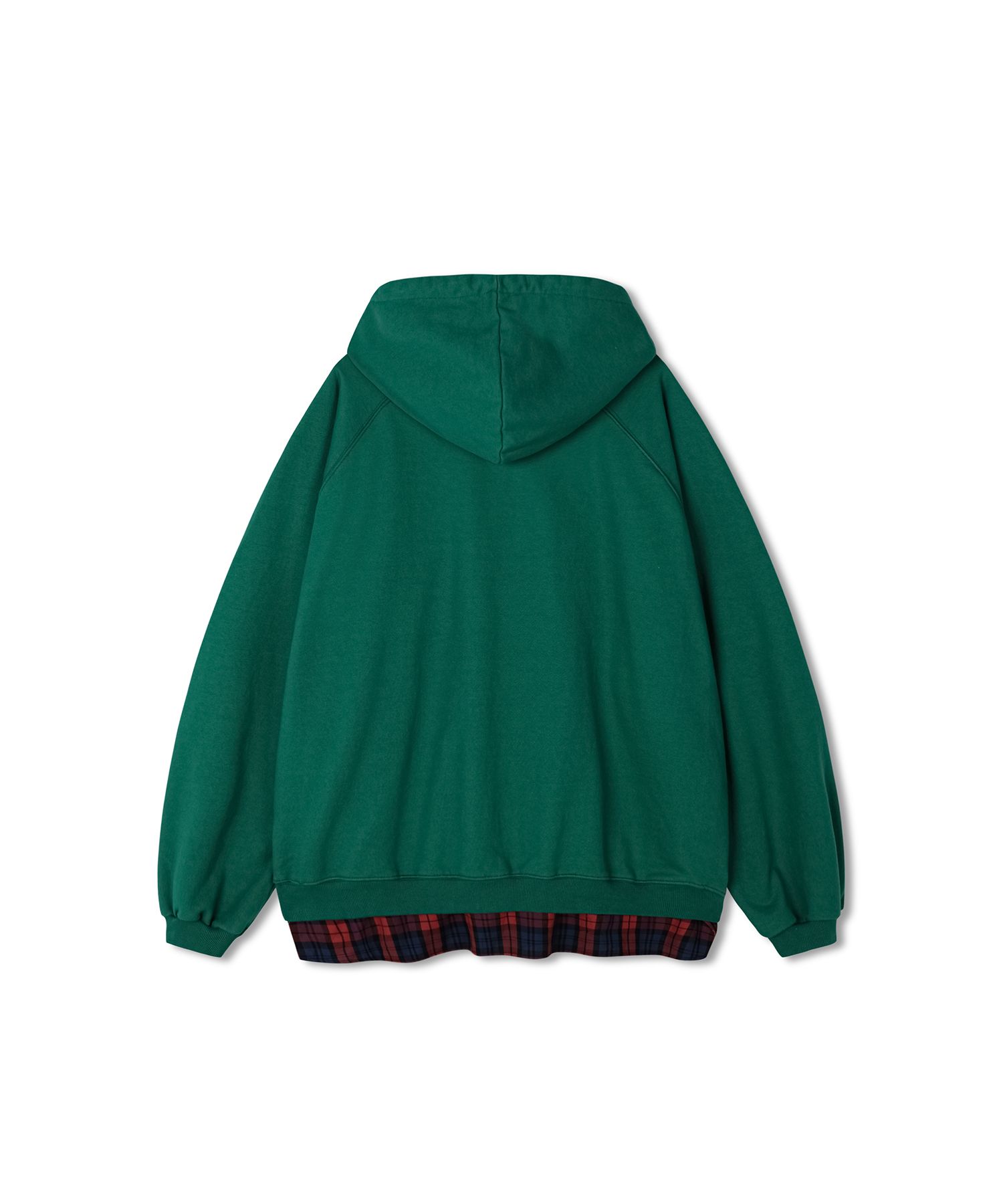 【ANGLAN】25SS★ [AG] Snake Print Shirt Layered Hoodie MUSINSA | ANGLAN Snake Print Shirt Layered Hoodie - Green