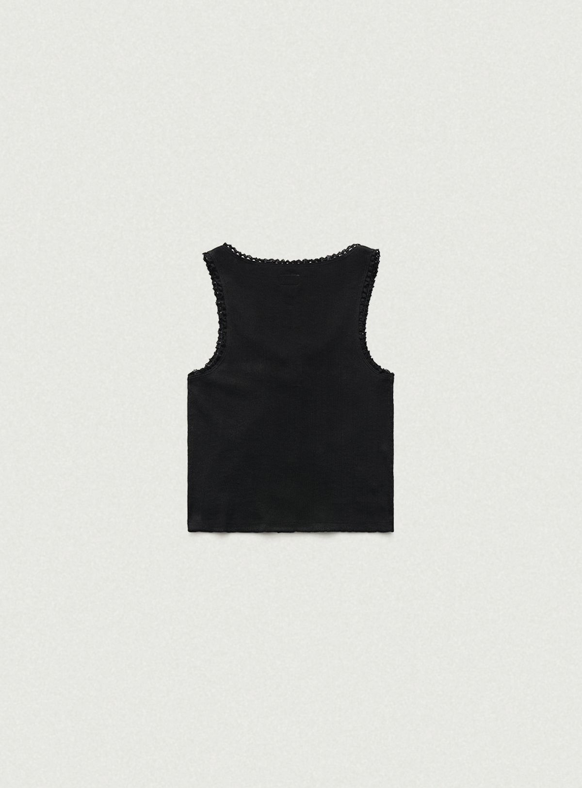 더바넷(THEBARNNET) Ravioli Lace-Trim Tank Top_Black