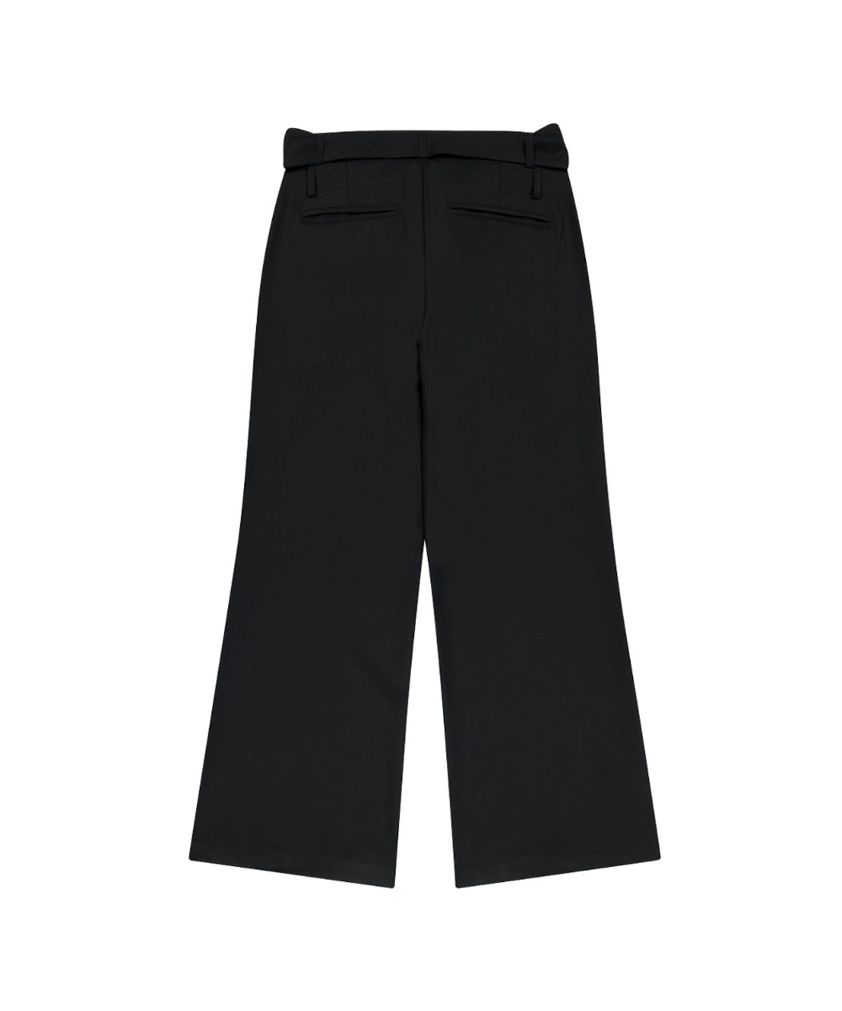 이우가마카라스(IUGAMAKARAS) Belted Contrast Trousers (Black)