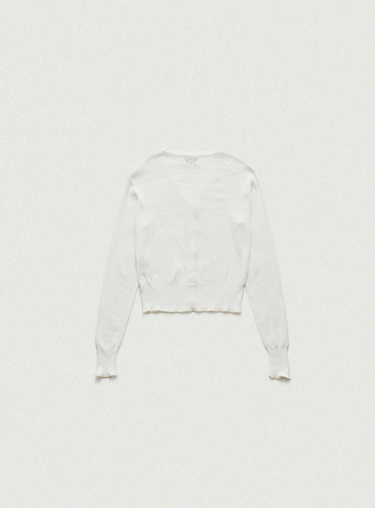 더바넷(THEBARNNET) Cotton Eyelet Knit Cardigan Ensemble With Sleeveless Top_Ivory