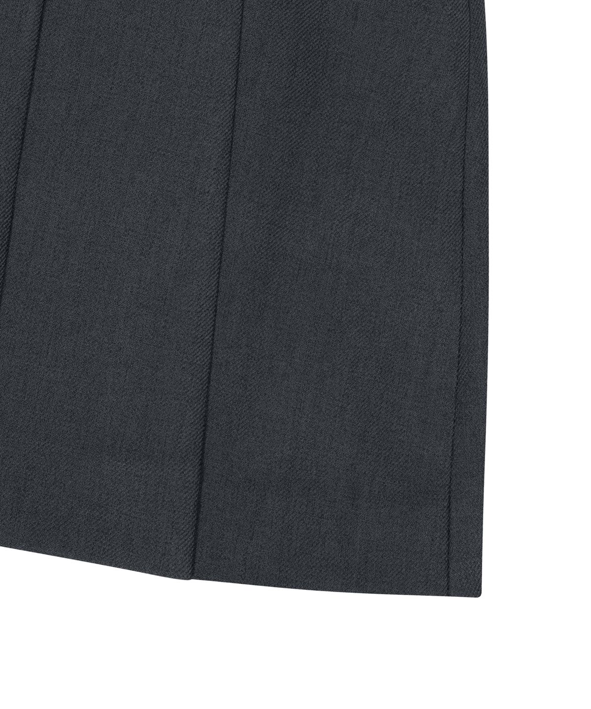 이우가마카라스(IUGAMAKARAS) Belted Bag Pleats Midi Skirt (Dark Gray)
