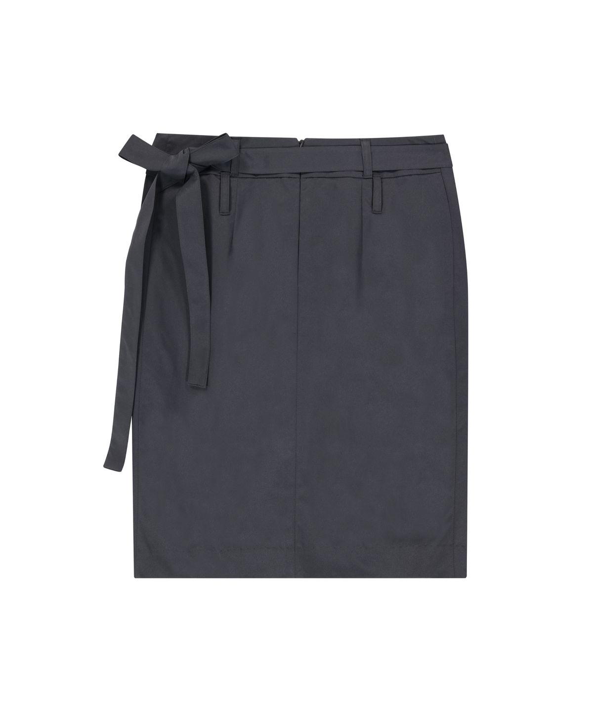 이우가마카라스(IUGAMAKARAS) Belted Bag Midi Skirt (Dark Gray)