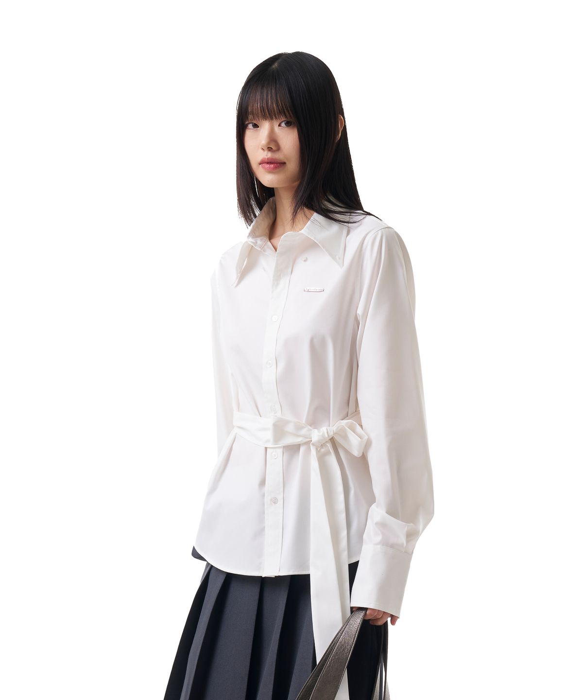 이우가마카라스(IUGAMAKARAS) Tied Shirts (White)