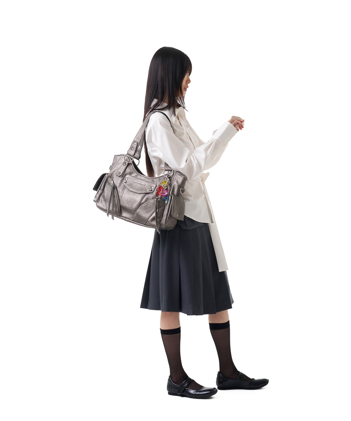 이우가마카라스(IUGAMAKARAS) Tied Shirts (White)