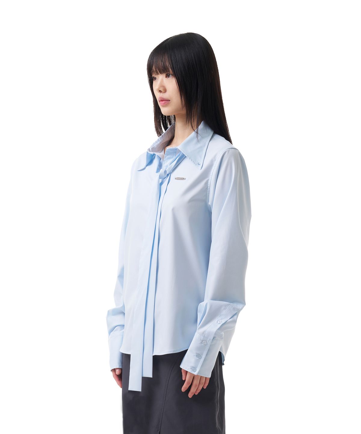 이우가마카라스(IUGAMAKARAS) Tied Shirts (Sky Blue)