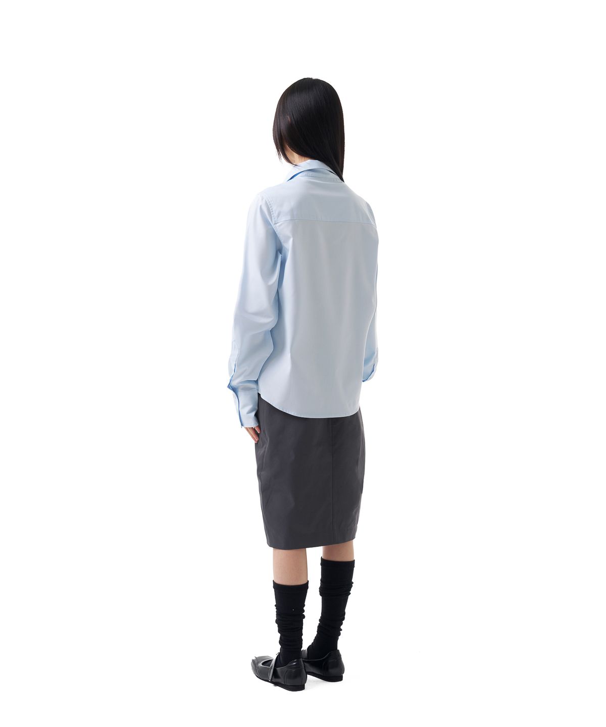 이우가마카라스(IUGAMAKARAS) Tied Shirts (Sky Blue)