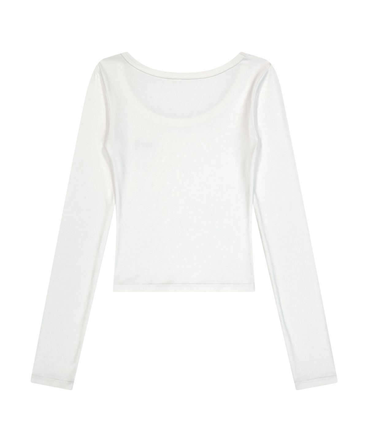 이우가마카라스(IUGAMAKARAS) U-Neck Fitted Top (White)