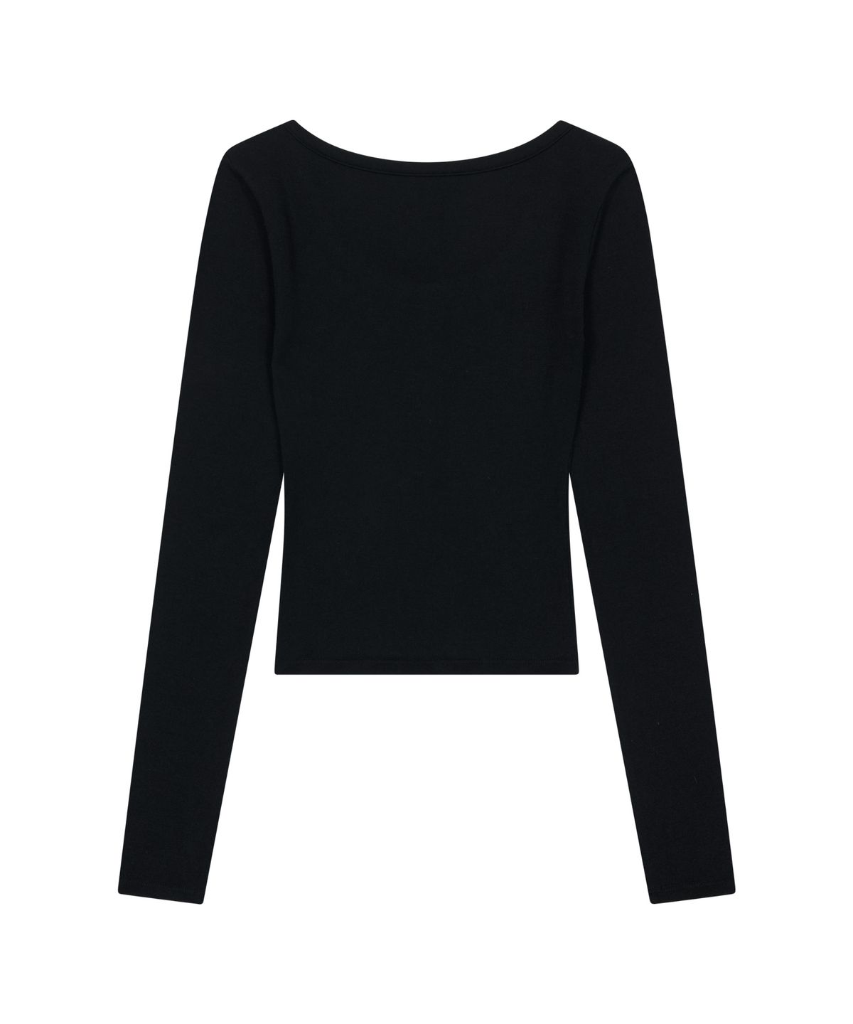 이우가마카라스(IUGAMAKARAS) Button Fitted Top (Black)