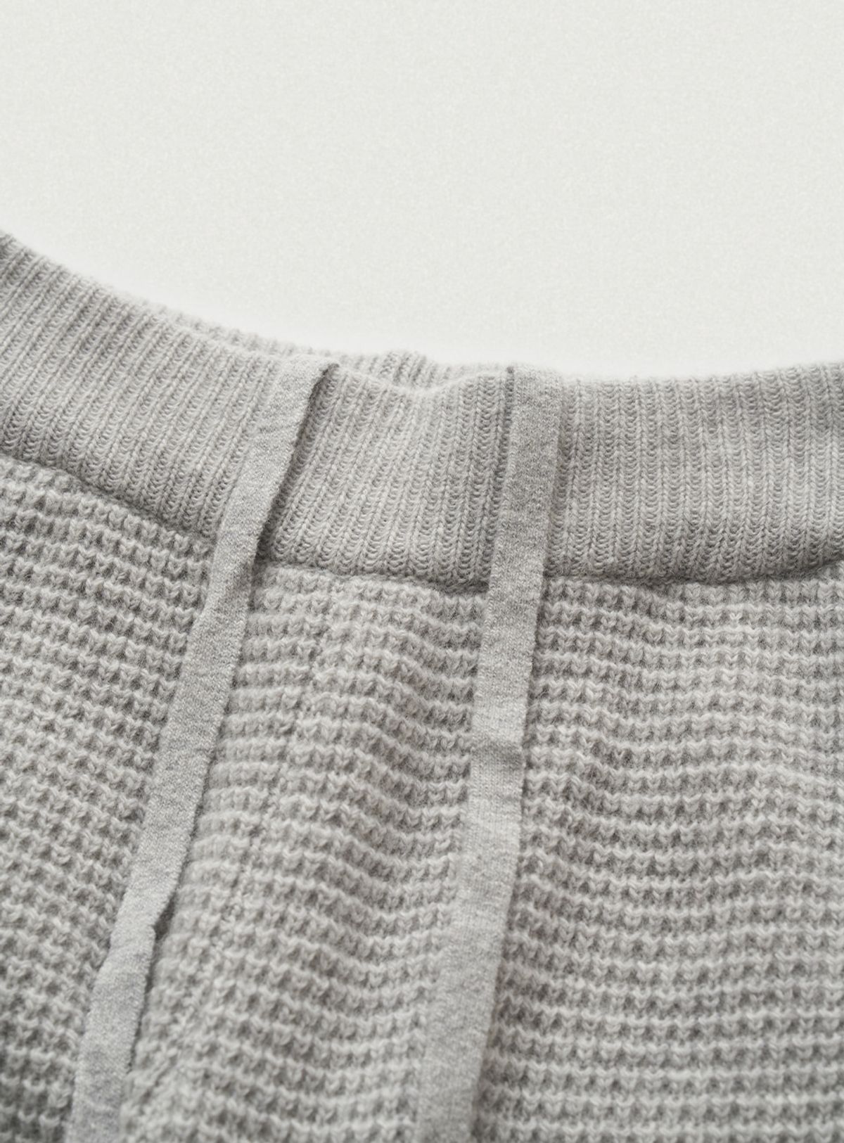 더바넷(THEBARNNET) Bella Waffle Knit Drawstring Pants_Grey