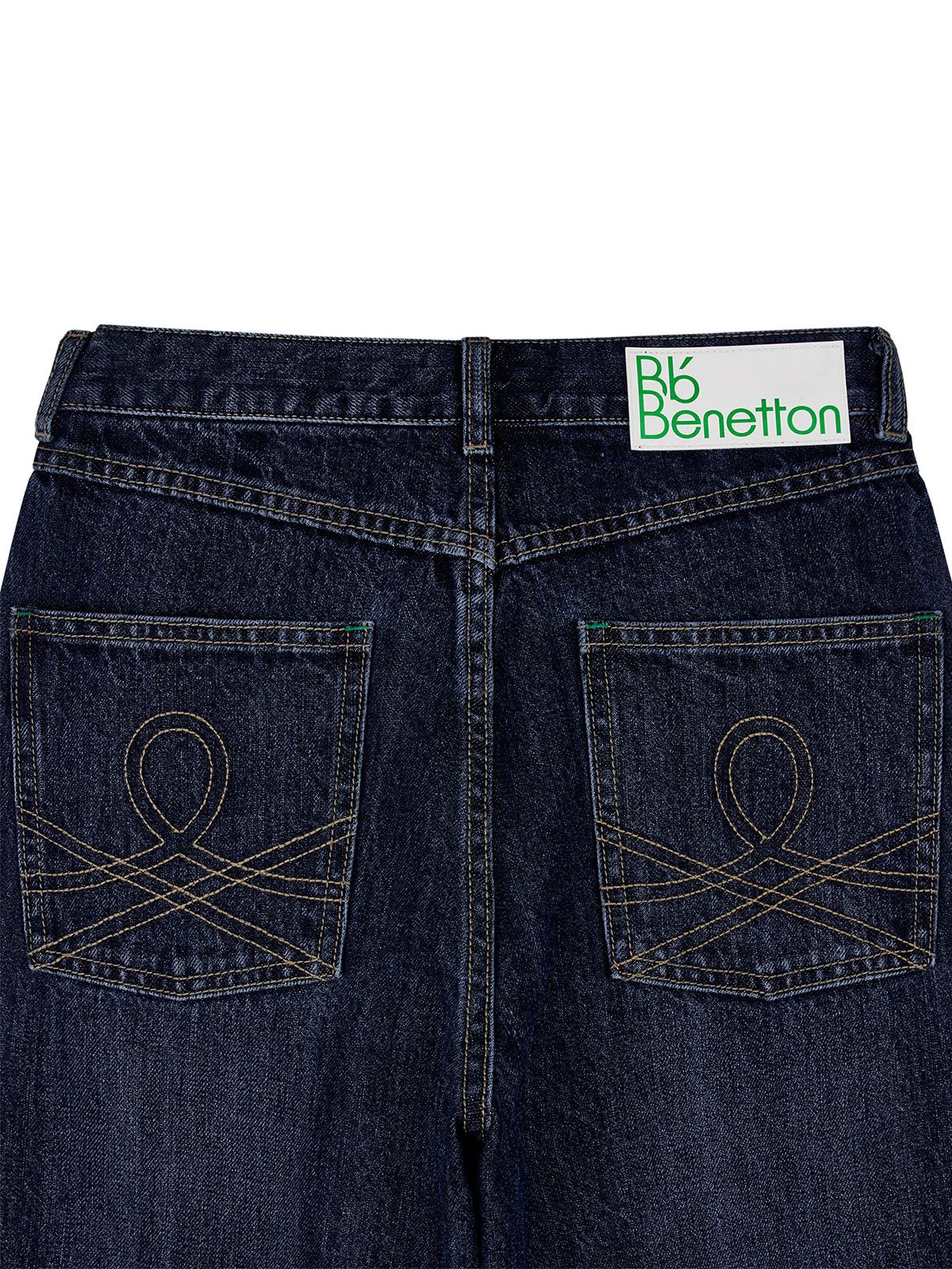 비플랫 베네통(Bb' BENETTON) 스트레이트 워시드 데님 팬츠 (Indigo)