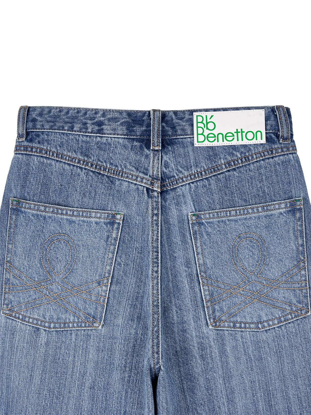 비플랫 베네통(Bb' BENETTON) 스트레이트 워시드 데님 팬츠 (Light Blue)