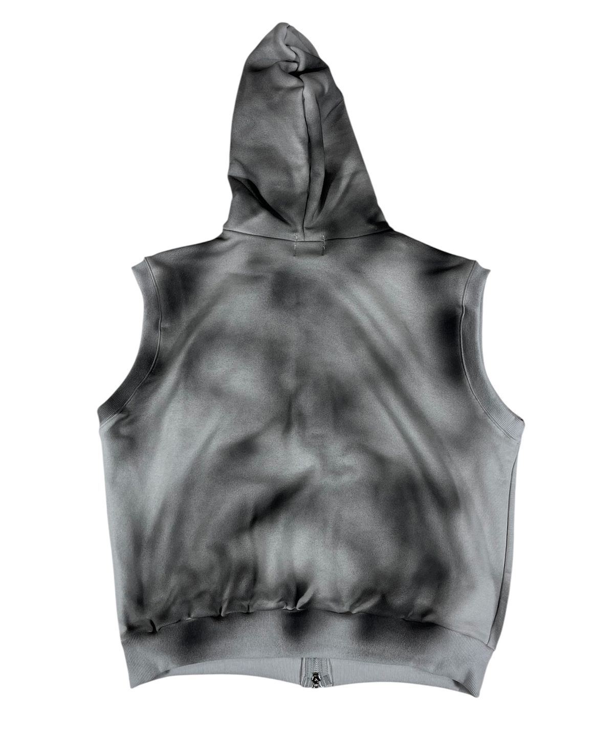스케이터락(SK8ER ROCK) Spade Painting Sweat Hood Zip-up Vest ((Gray))
