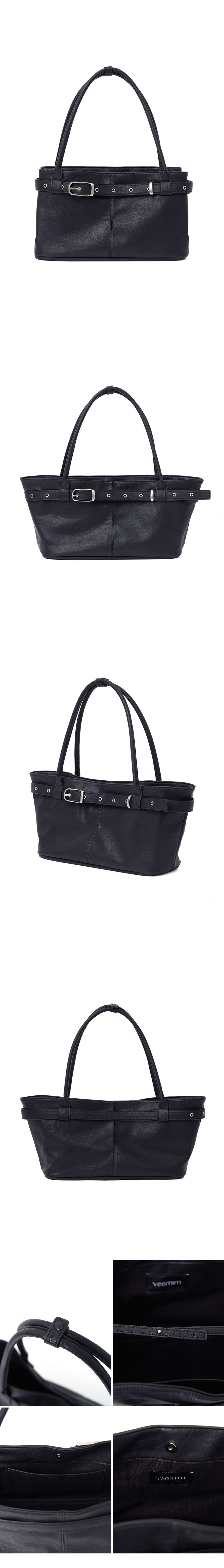 バッグ YEOMIM belted boat bag (black) MUSINSA公式 | YEOMIM belted boat bag (black)