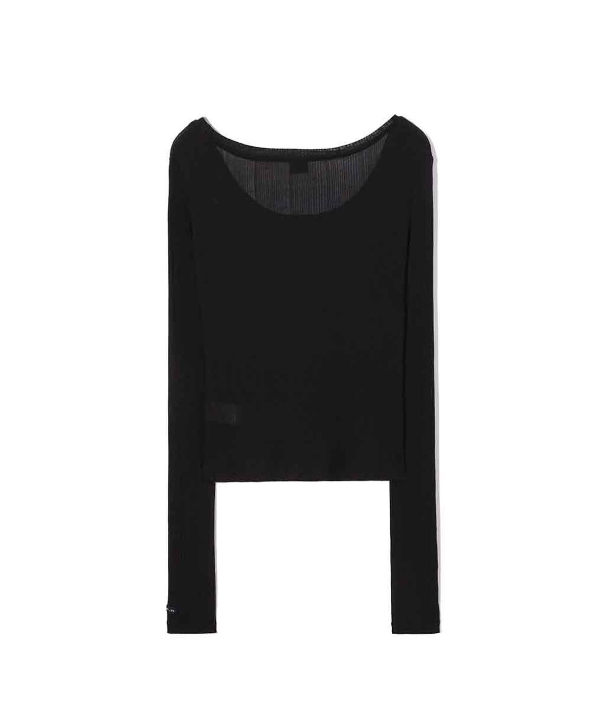 렌세(RENSE) See-through Layer Long Sleeve Black