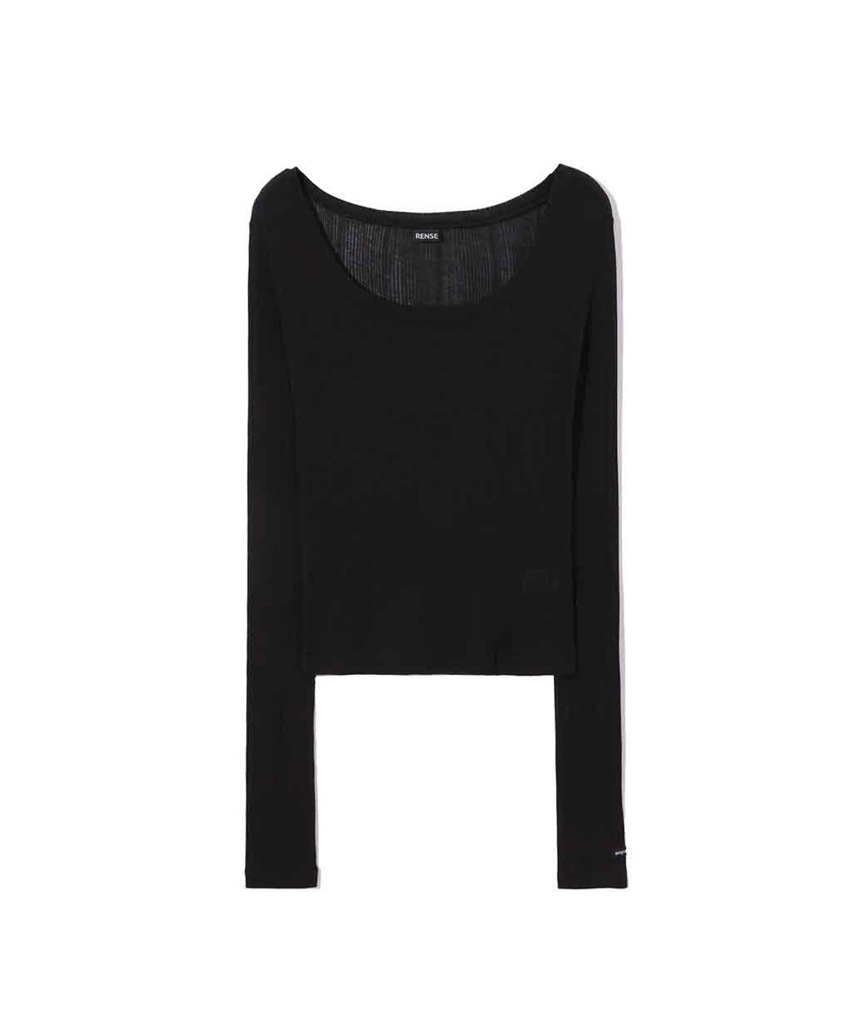 렌세(RENSE) See-through Layer Long Sleeve Black