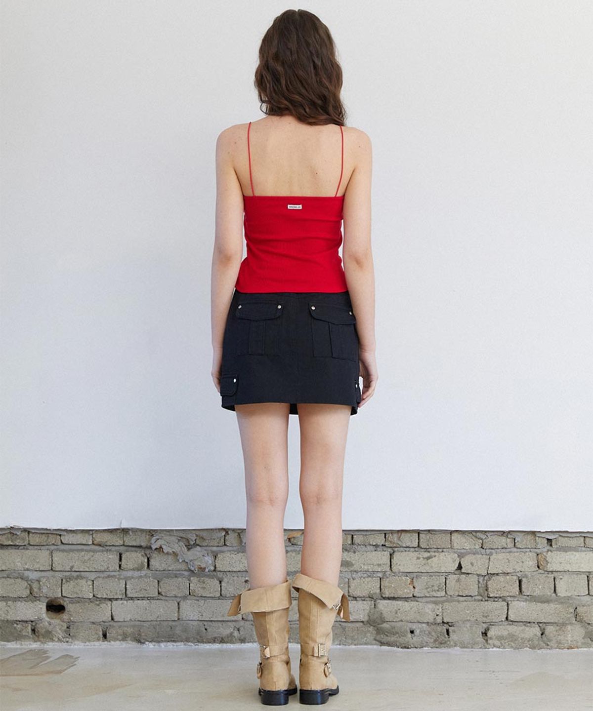 렌세(RENSE) String Point Sleeveless Red