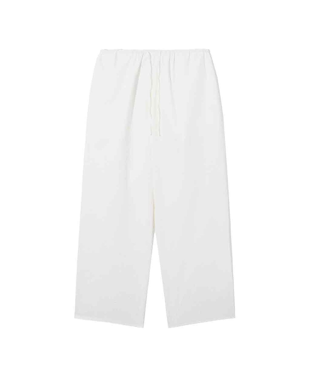 렌세(RENSE) Seersucker Banding Stripe Wide Pants White