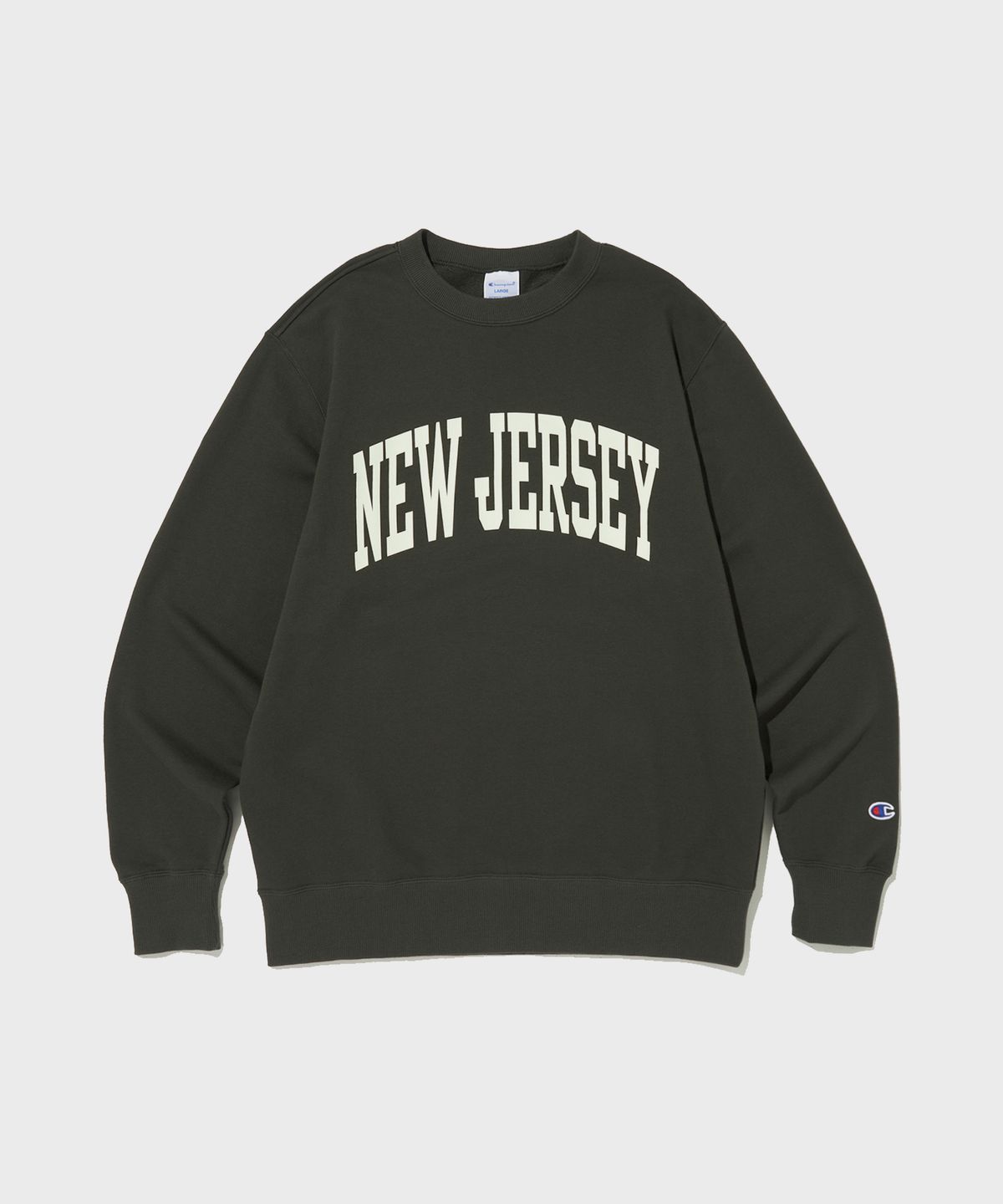 챔피온(CHAMPION) 뉴저지 CVC 크루넥 스웨트셔츠 Charcoal Black