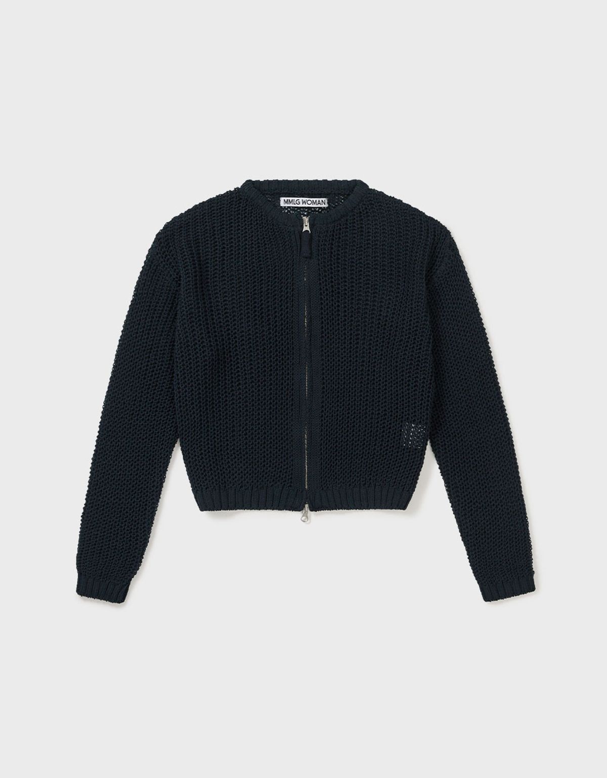 엠엠더블유(MMW) [MMW] CROCHE KNIT CARDIGAN (NAVY)