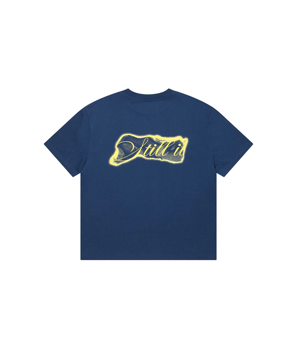 쓰리투에이티(THREE TO EIGHTY) Still it ... T-SHIRT BLUE