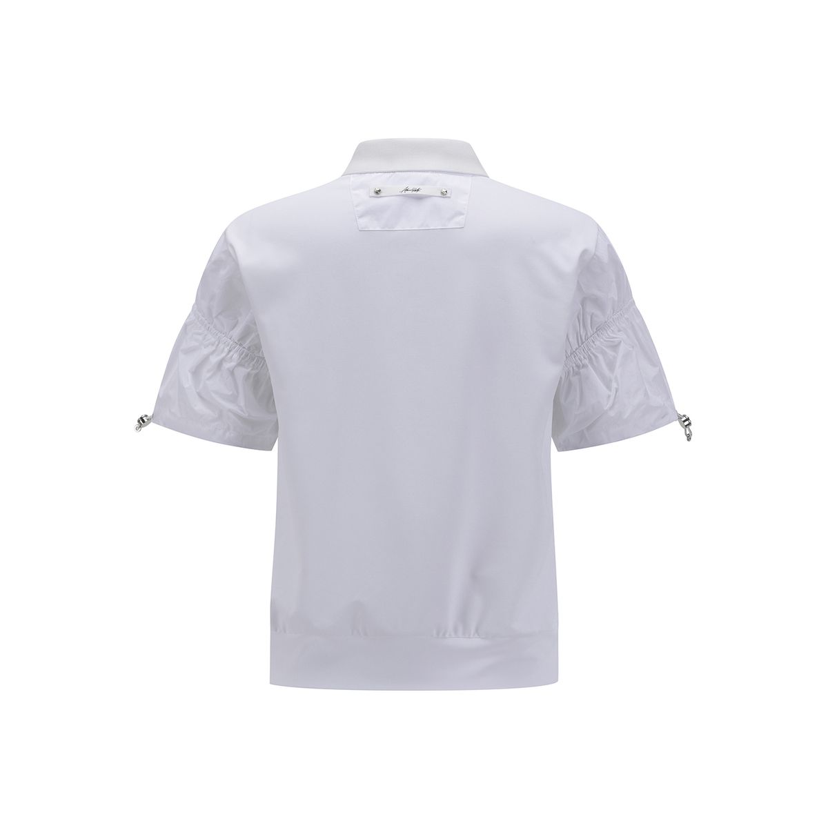 어뉴골프(ANEW GOLF) WOMEN SM JACQUARD HYBRID SHORT T-SHIRT_WH