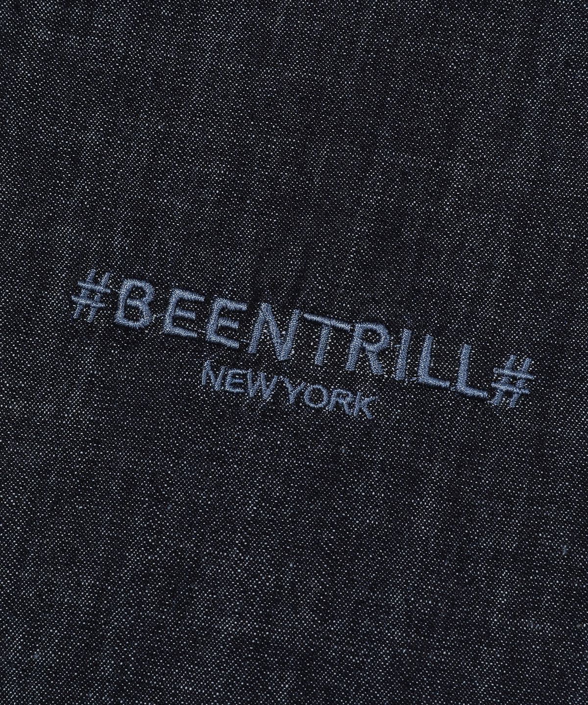빈트릴(BEENTRILL) 해시태그 밴딩 데님 팬츠(인디고)
