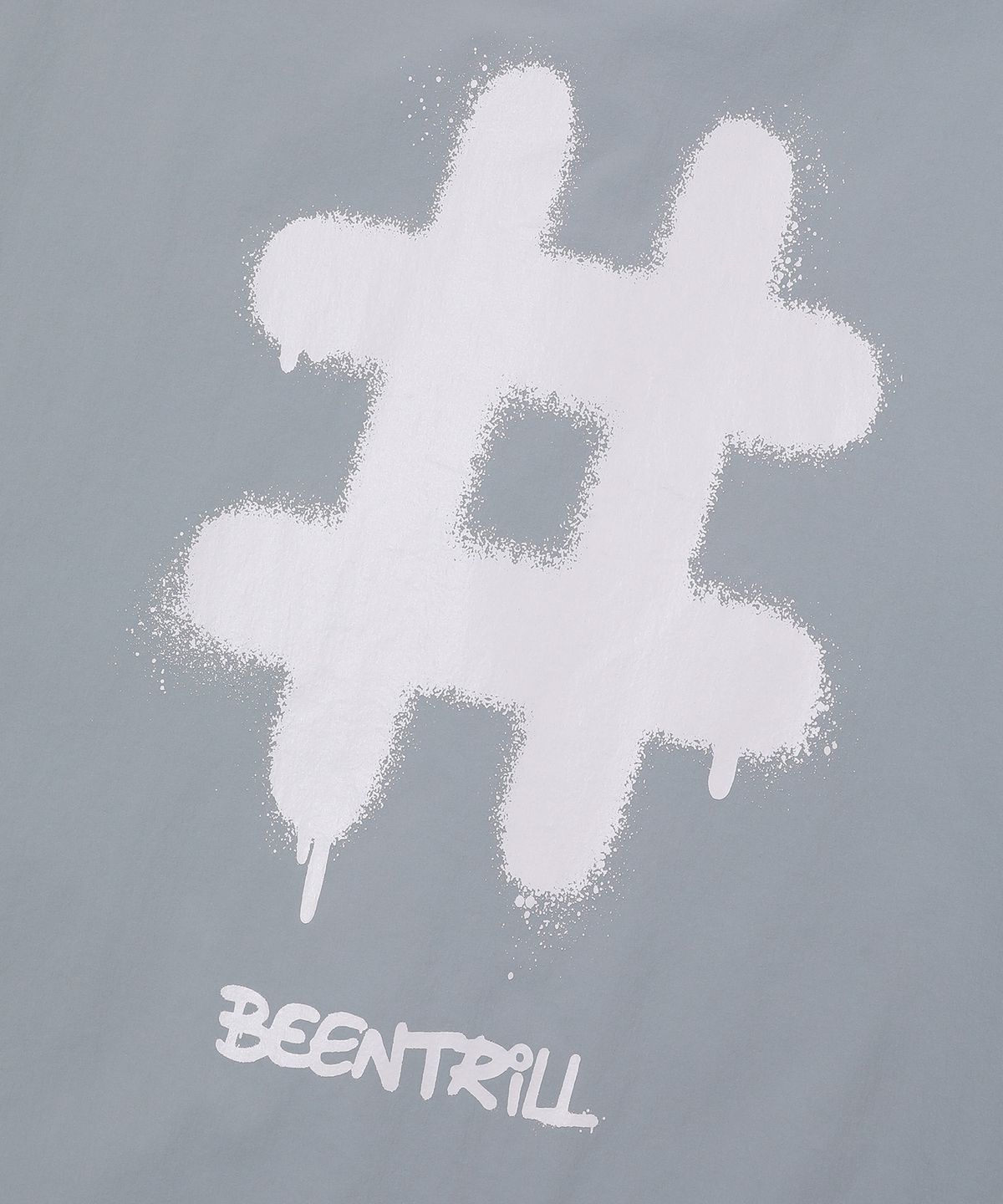 빈트릴(BEENTRILL) 스프레이 로고 우븐 점퍼(라이트 카키)