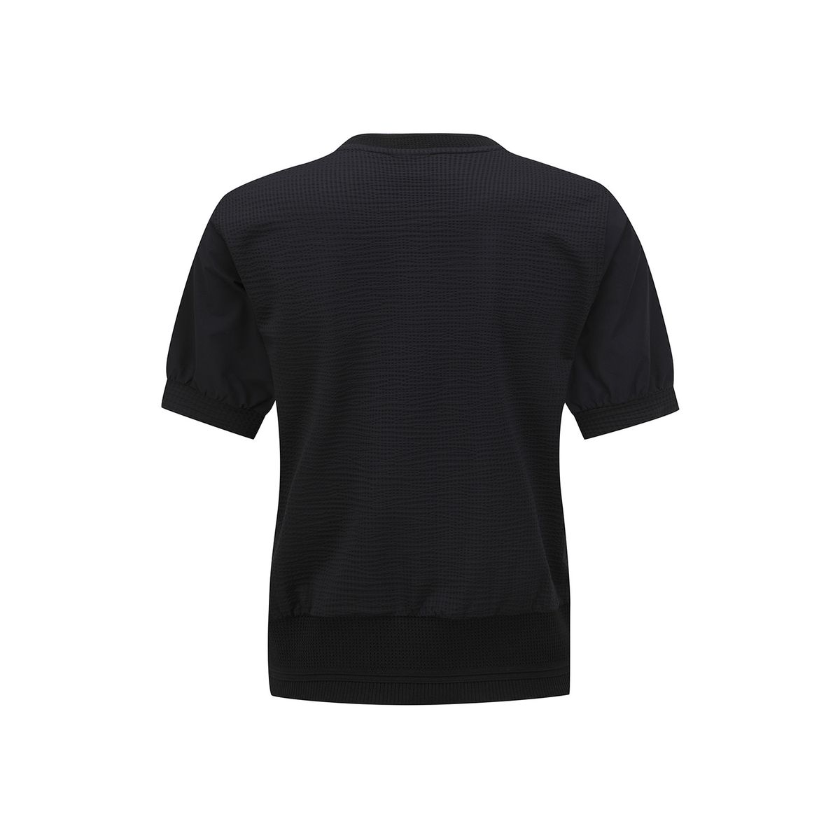 어뉴골프(ANEW GOLF) WOMEN SM HYBRID ROUND SHORT T-SHIRT_BK