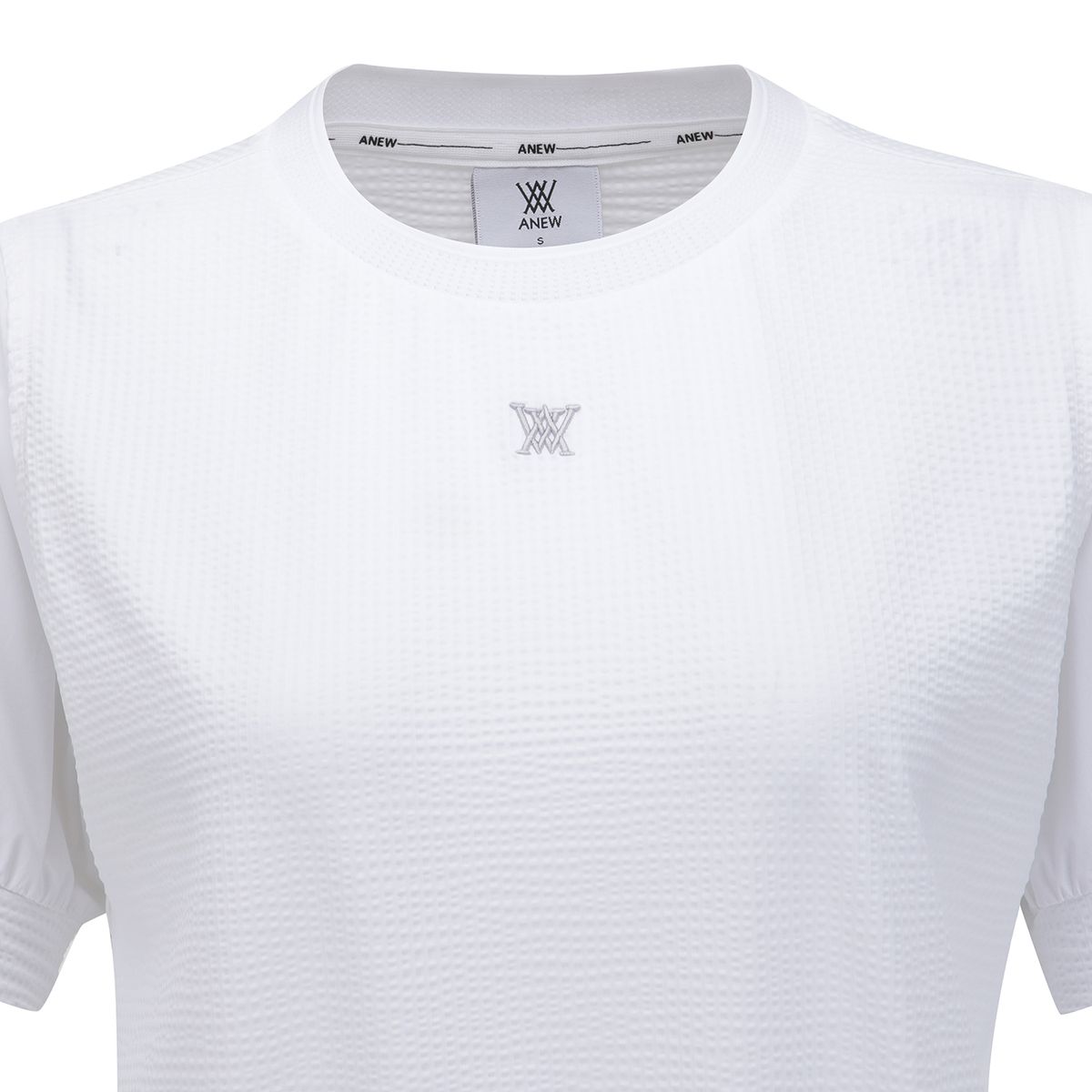 어뉴골프(ANEW GOLF) WOMEN SM HYBRID ROUND SHORT T-SHIRT_WH