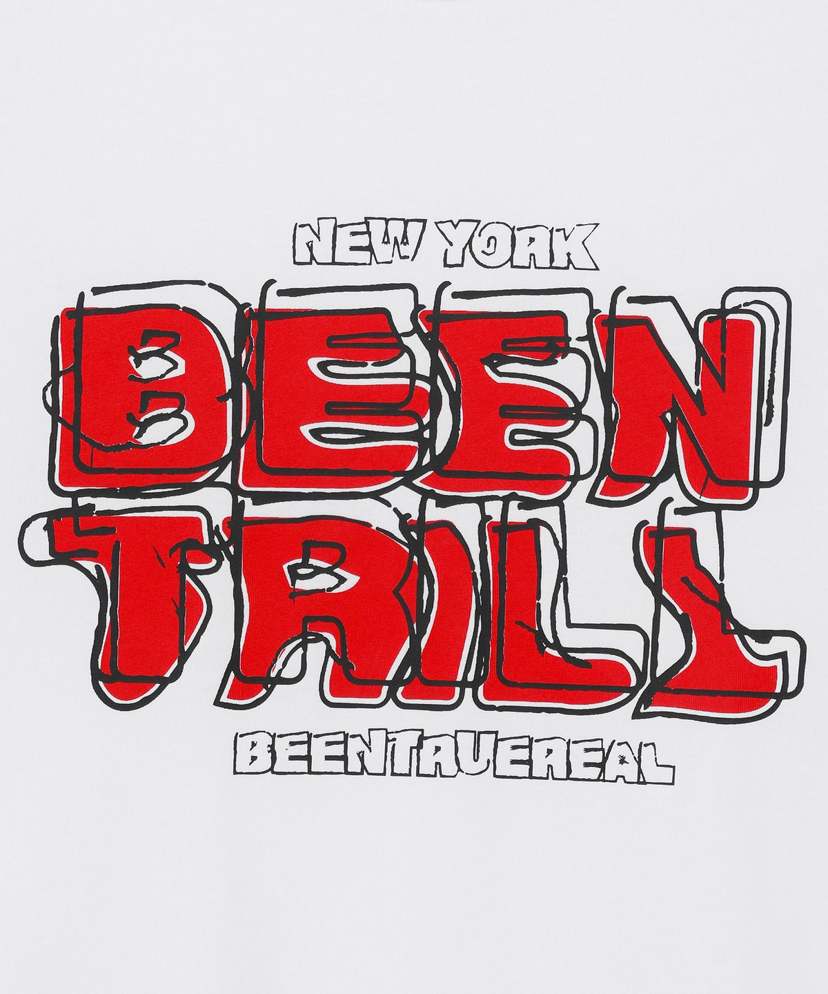 빈트릴(BEENTRILL) BNY 빈티지 로고 티셔츠(화이트)