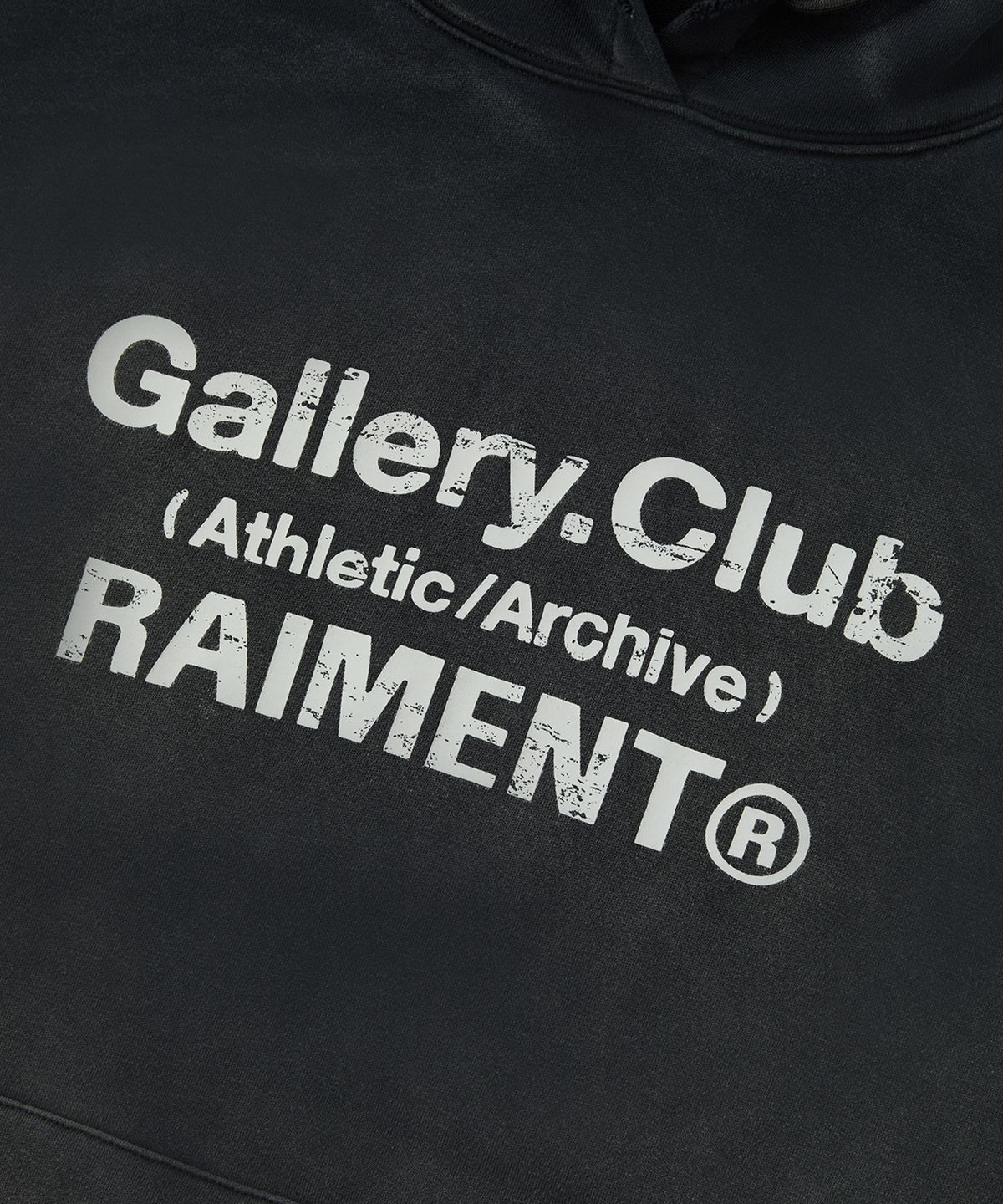 레이몬트(RAIMENT) 빈티지 워싱 갤러리 클럽 후디_블랙