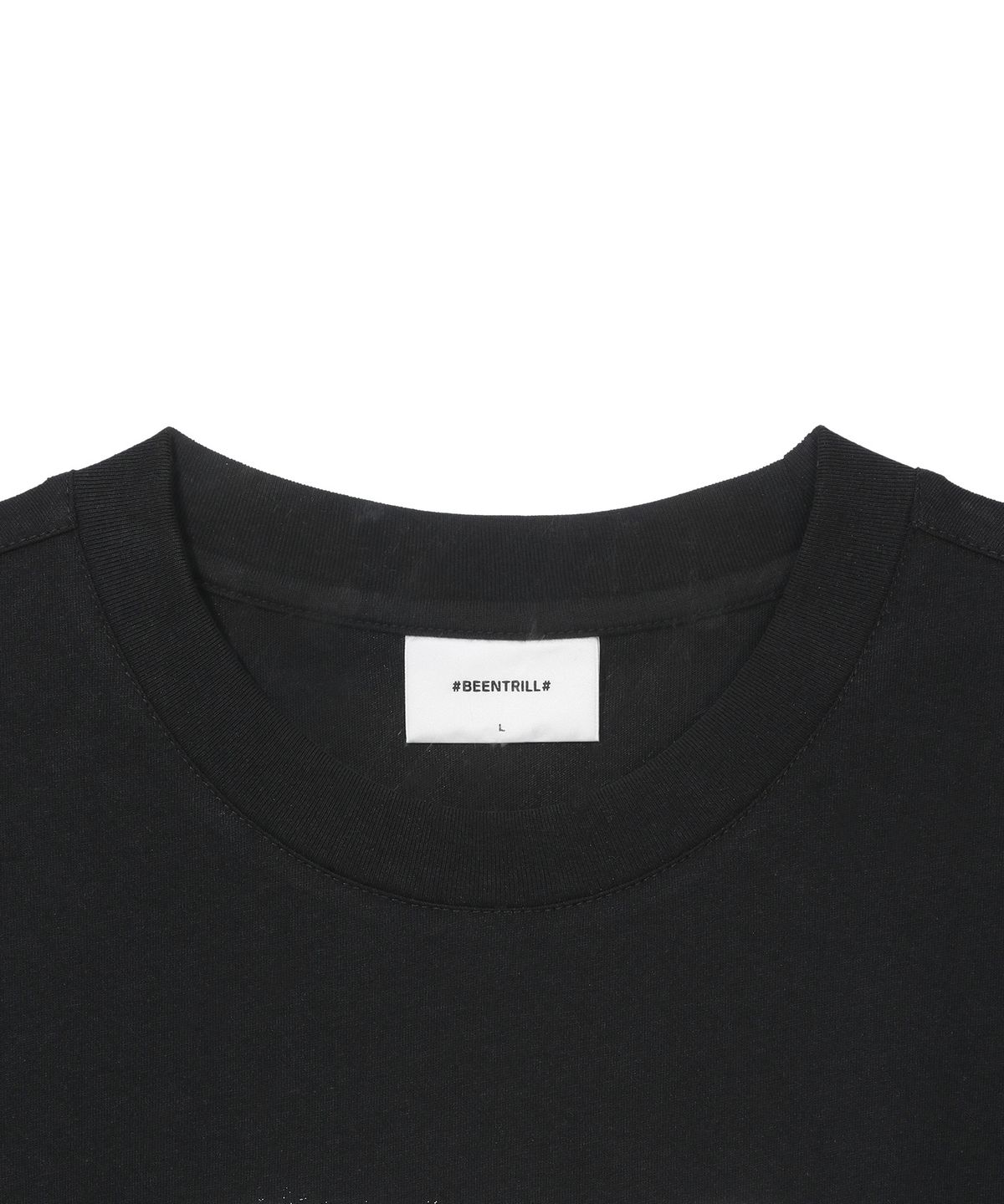 빈트릴(BEENTRILL) B고딕 로고 티셔츠(블랙)