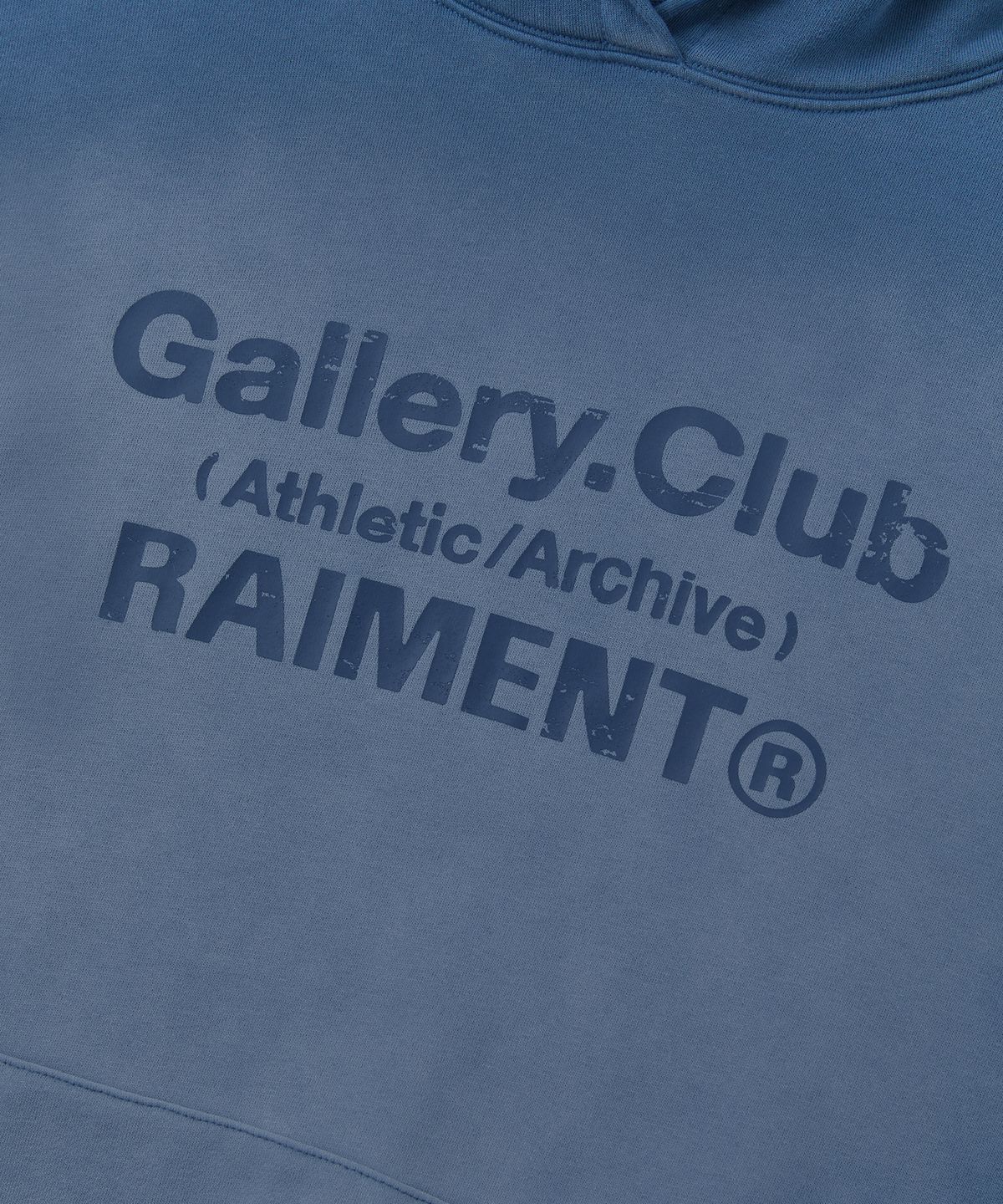 레이몬트(RAIMENT) 빈티지 워싱 갤러리 클럽 후디_블루