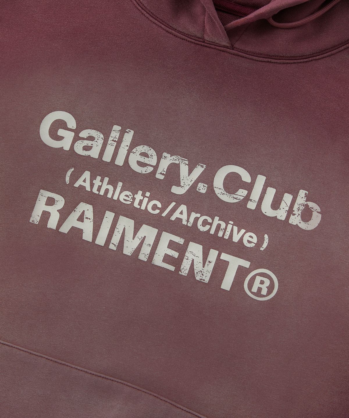 레이몬트(RAIMENT) 빈티지 워싱 갤러리 클럽 후디_버건디