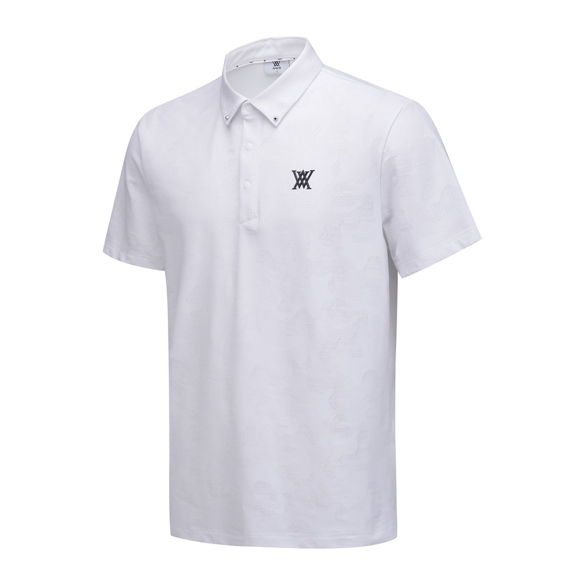 어뉴골프(ANEW GOLF) MEN SM JACQUARD HYBRID SHORT T-SHIRT_WH